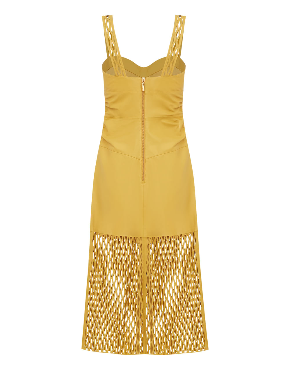 Encontraproduto.com.br - Vestido Couro Houston - Amarelo